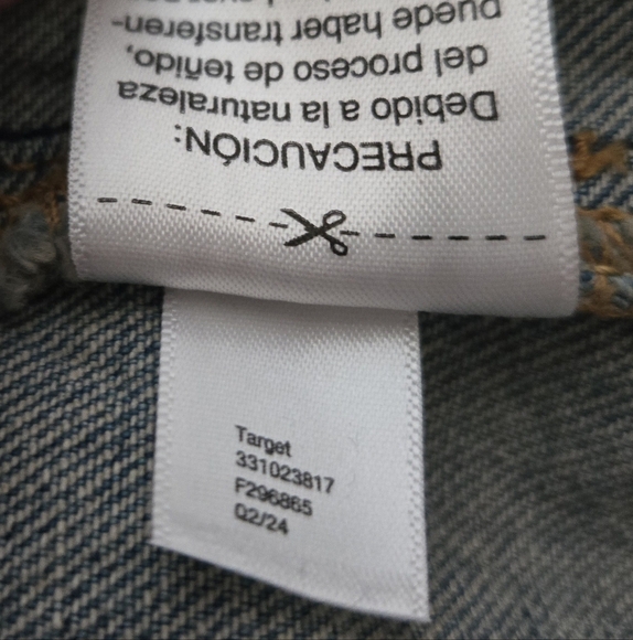 Denim Blue Reworked Cropped Top, Med, Adjustable Straps, Stretch Denim, NWT - Picture 11 of 12